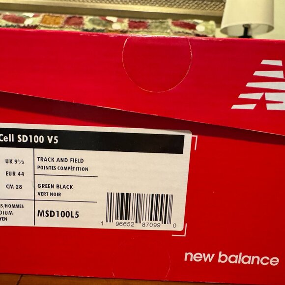 New Balance FuelCell SD100 V5 Track & Field Spikes (Size 10 - Mens) Green Black - Picture 5 of 6